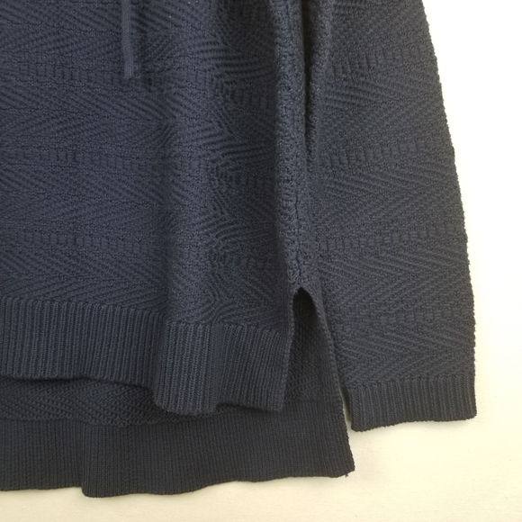 Athleta Blue Sunset Lace Up Slouchy Fit Sweater Cotton Blend Size Medium - Picture 10 of 15